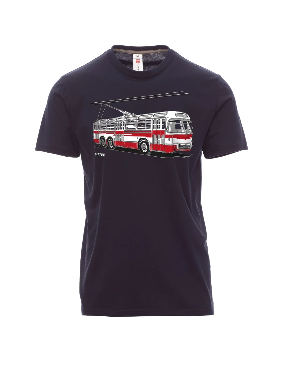 Męski t-shirt marynarka wojenna Wózek  T401
