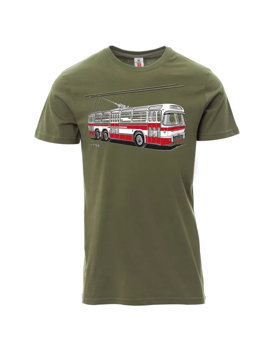 Męski t-shirt khaki Wózek  T401