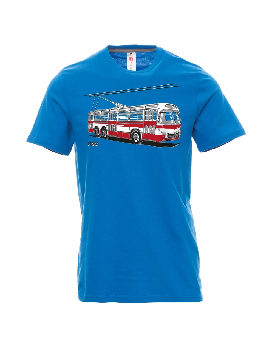 Męski t-shirt jasno niebieski Wózek  T401