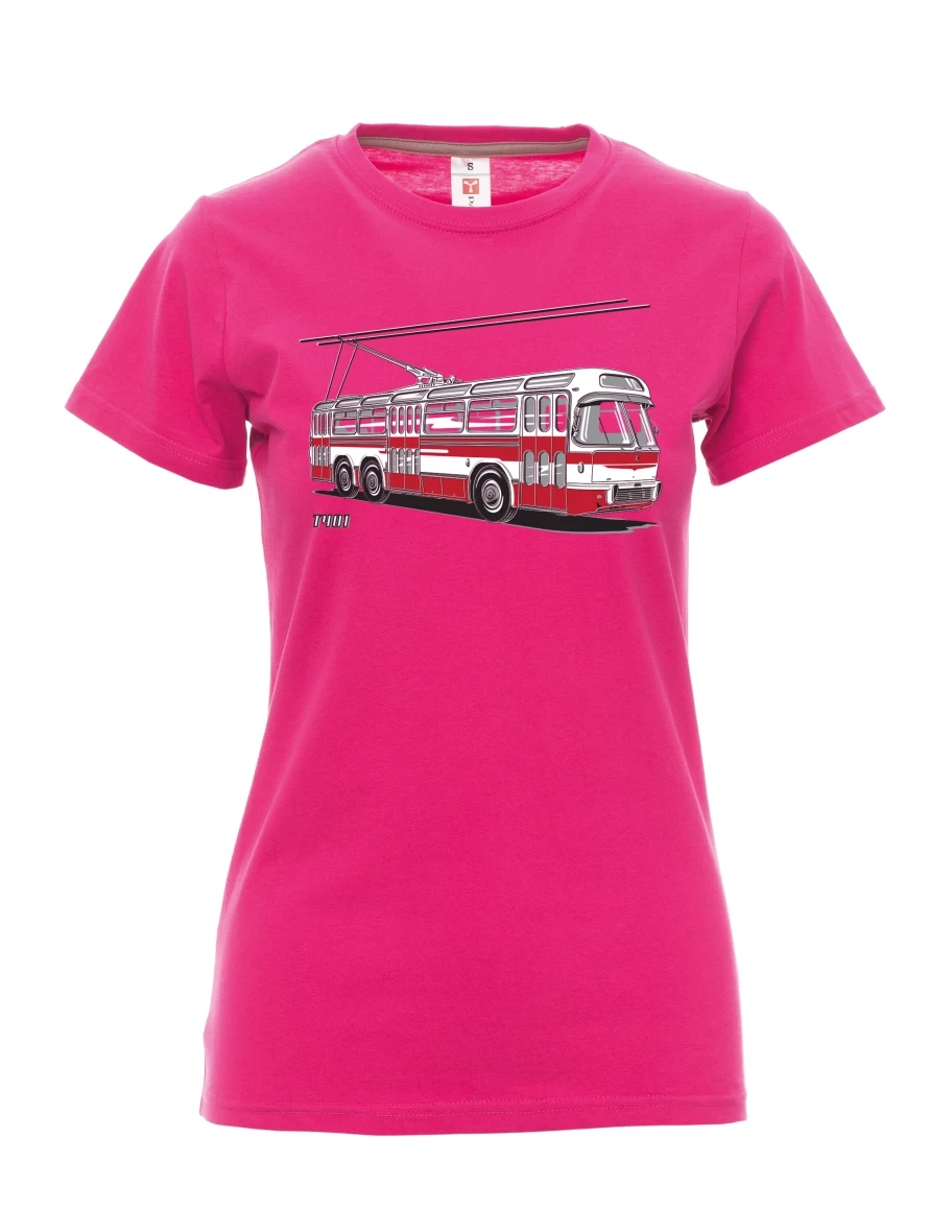 Damski t-shirt różowy Wózek  T401