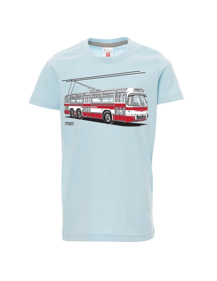 Dziecięcy t-shirt niebieski Wózek  T401