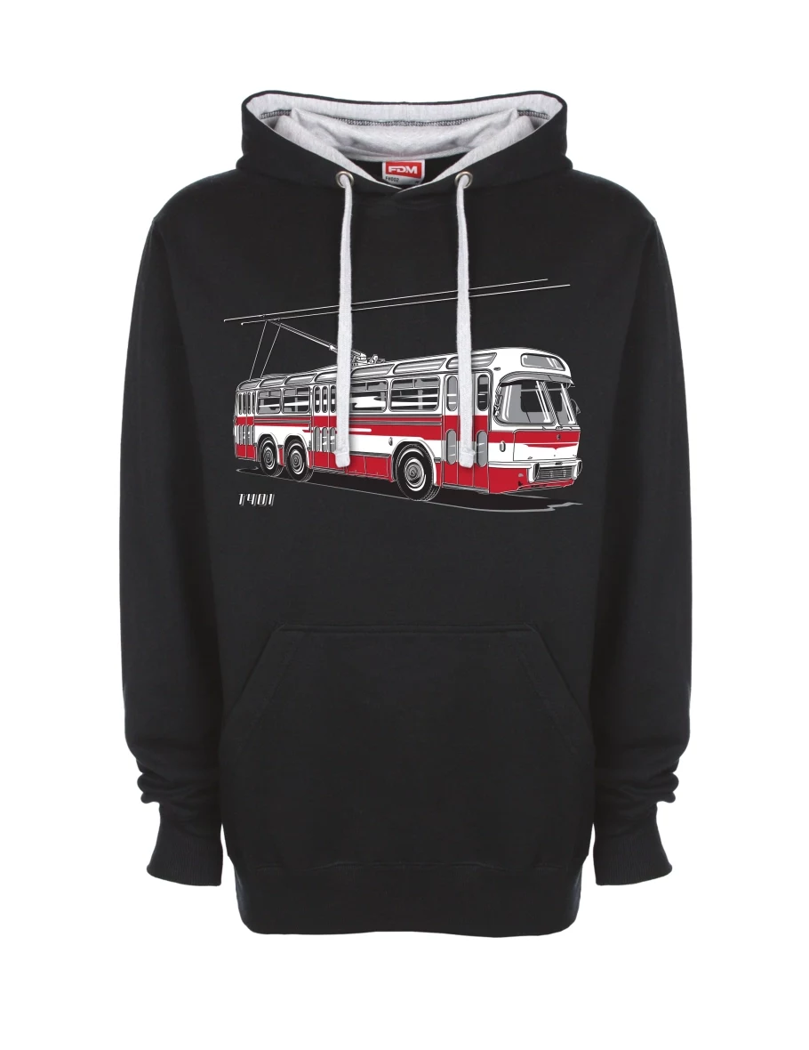 Bluza szaro-czarna Wózek  T401