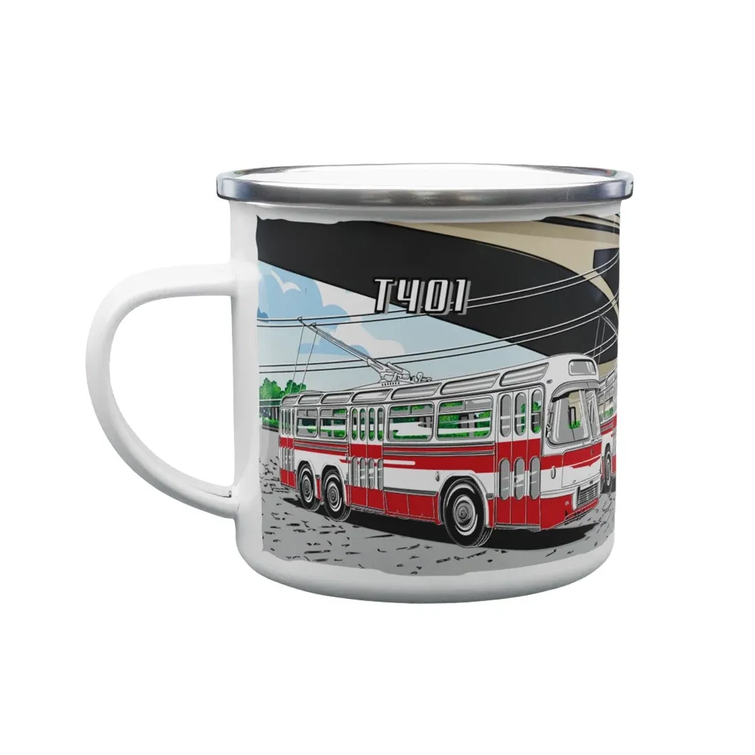 Kubek emaliowany Wózek  T401 330 ml