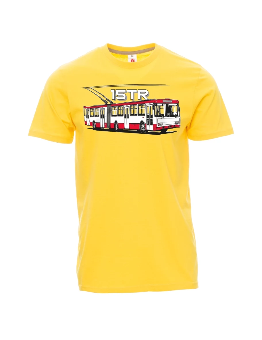 Męski t-shirt żółty Trolejbus 15TR
