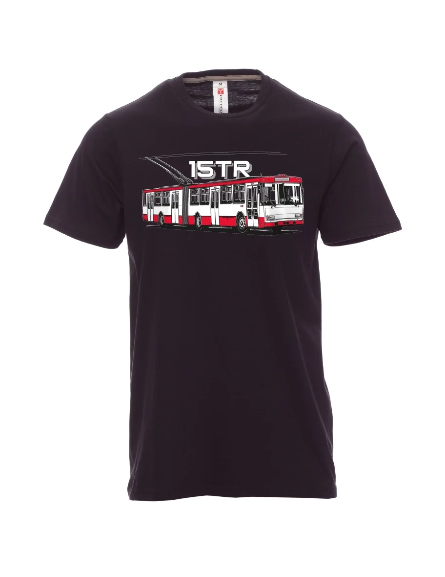 Męski t-shirt czarny Trolejbus 15TR