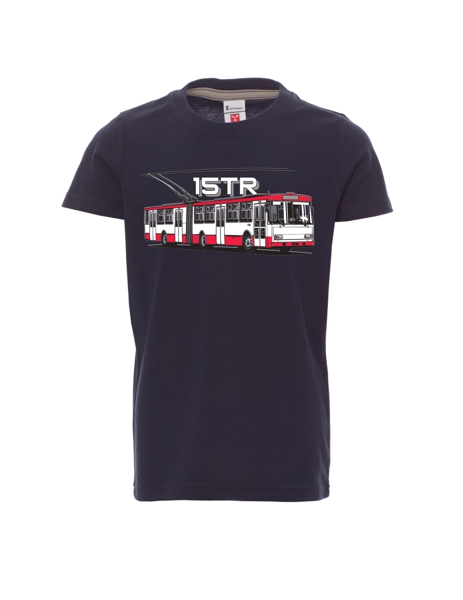 Dziecięcy t-shirt navy Trolejbus 15TR