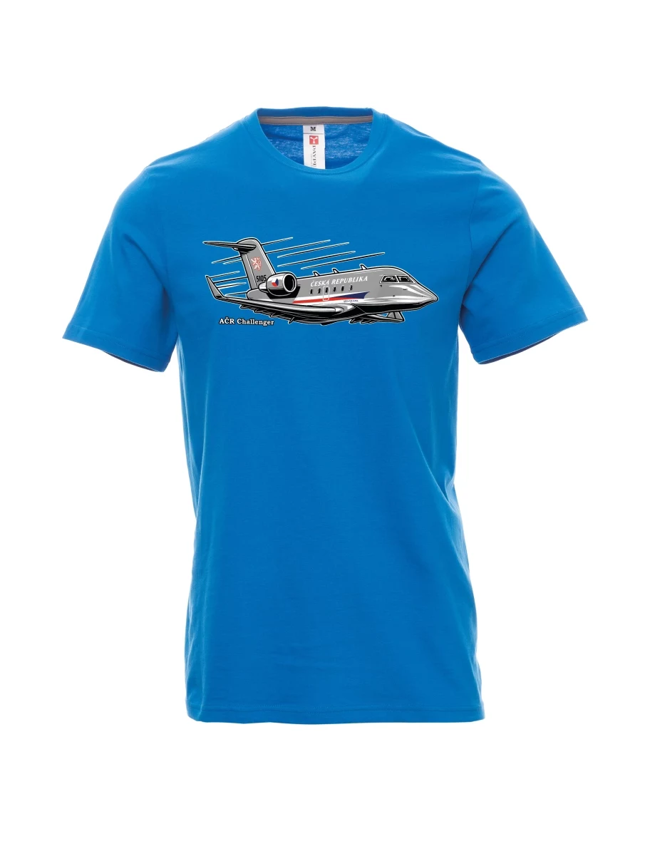 Męski t-shirt jasno niebieski Samolot AČR Challenger