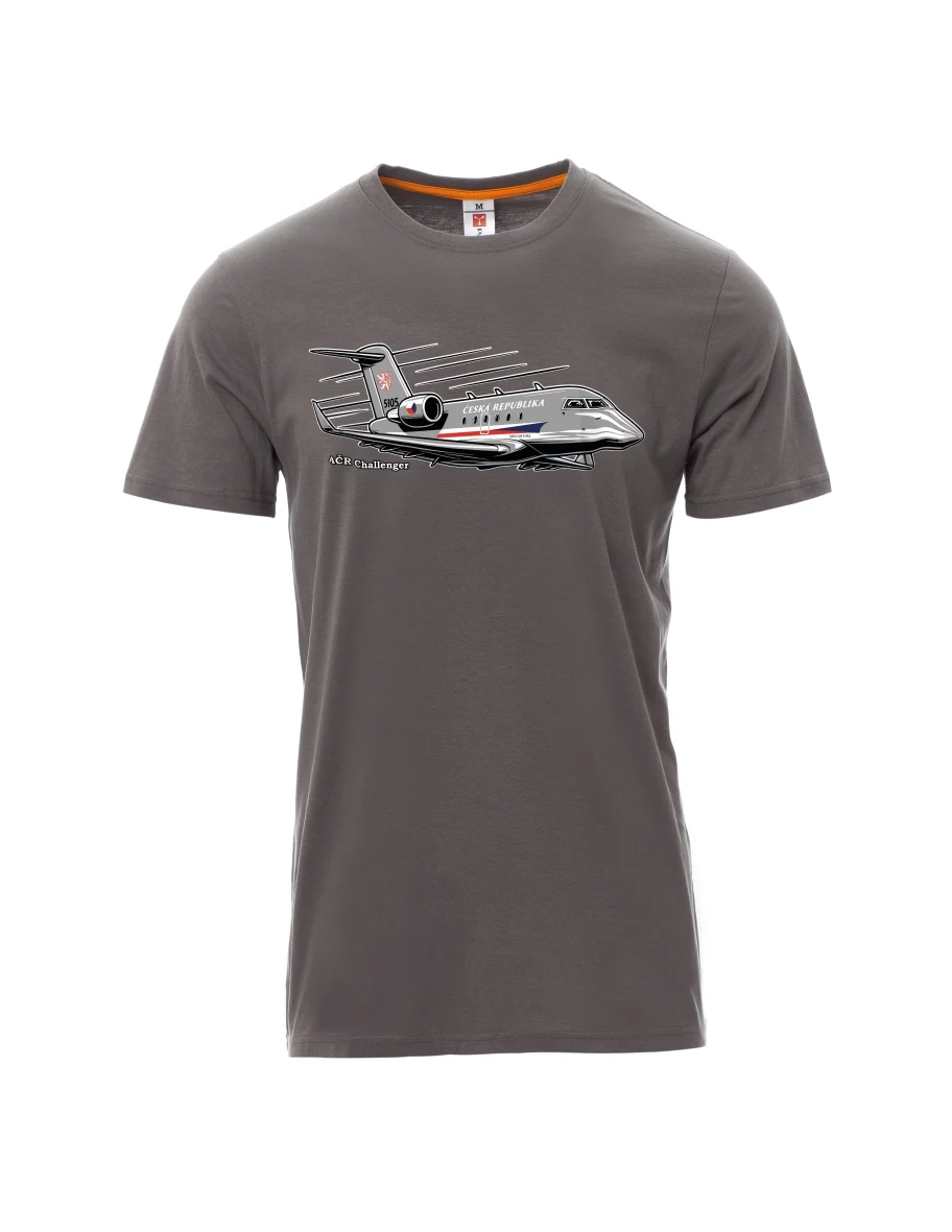 Męski t-shirt szary Samolot AČR Challenger