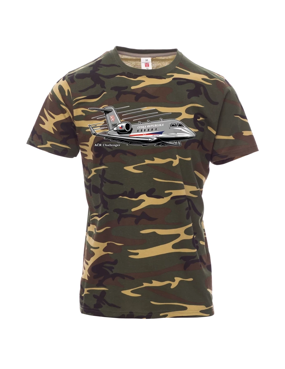 Męski t-shirt kamuflażSamolot AČR Challenger