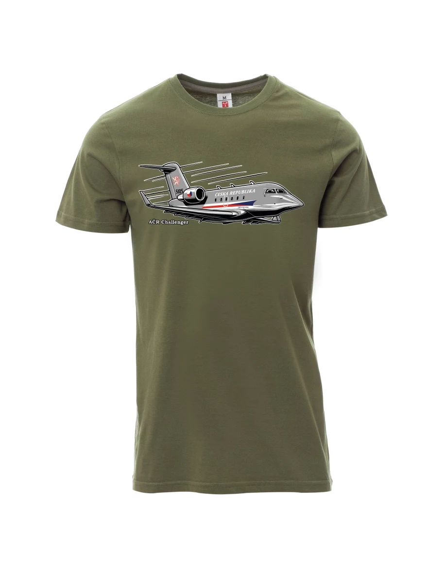 Męski t-shirt khaki Samolot AČR Challenger