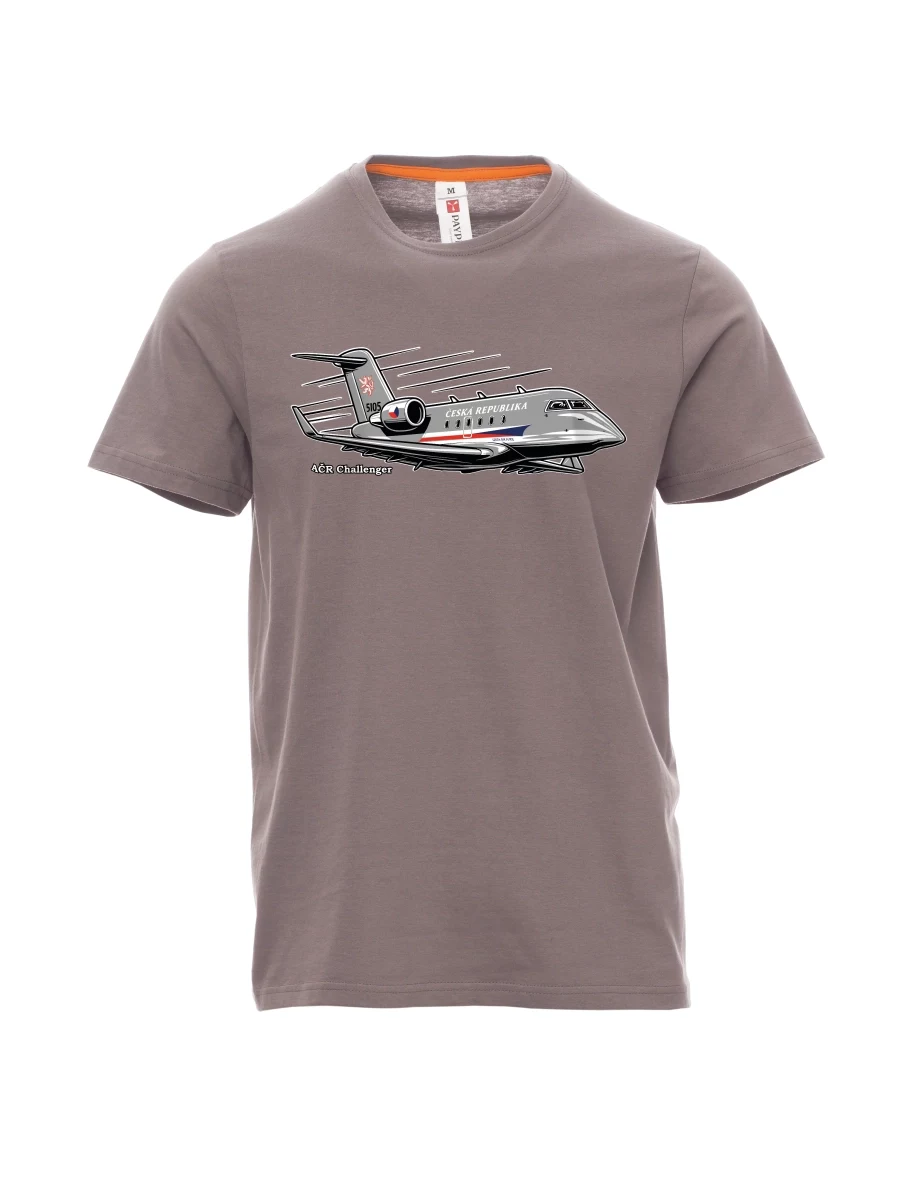 Męski t-shirt stalowa szarość Samolot AČR Challenger