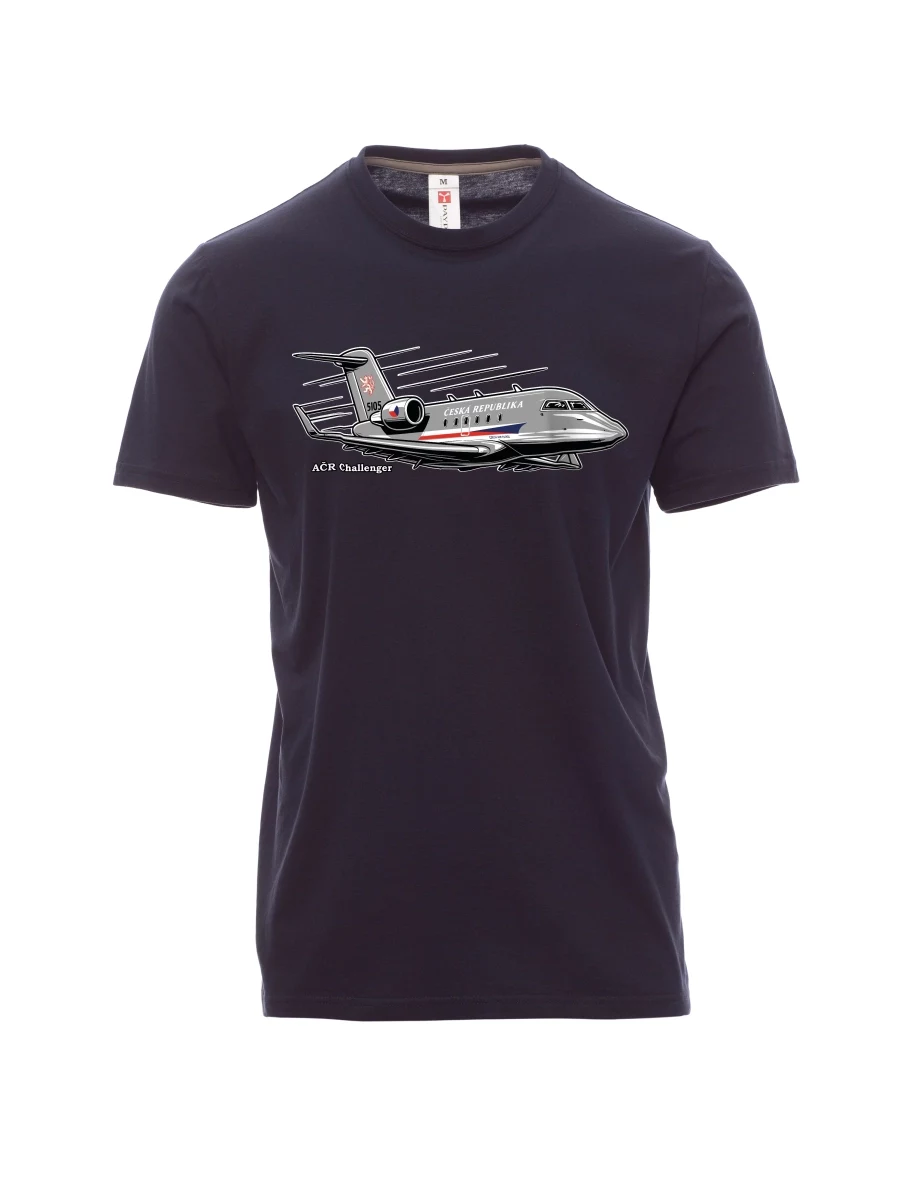 Męski t-shirt marynarka wojenna Samolot AČR Challenger