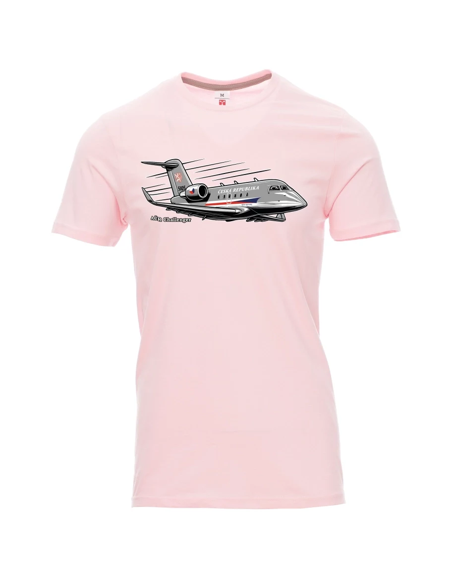 Męski t-shirt jasnoróżowy Samolot AČR Challenger