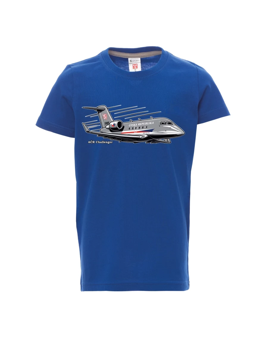 Dziecięcy t-shirt niebieski Samolot AČR Challenger