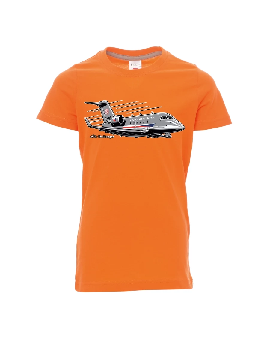Dziecięcy t-shirt pomarańczowy Samolot AČR Challenger