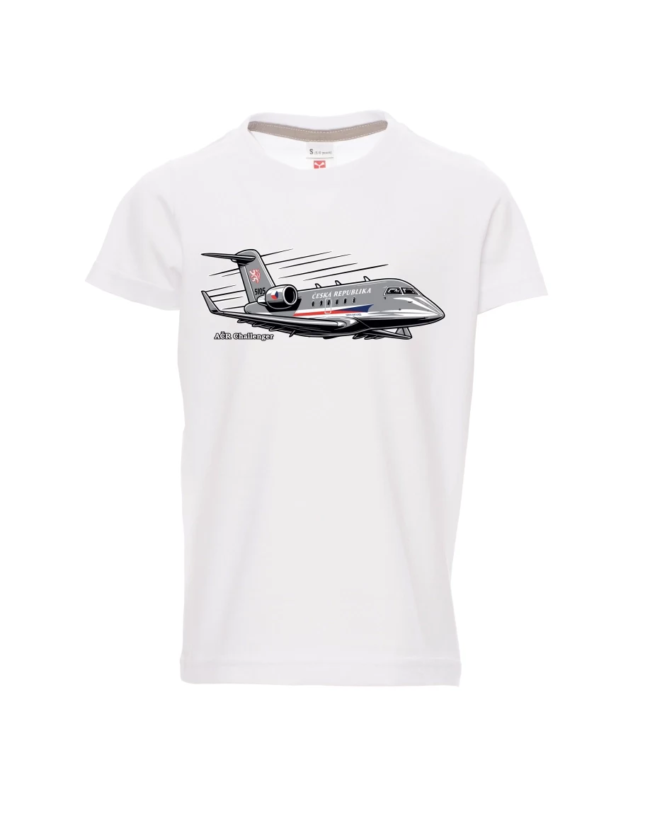 Dziecięcy t-shirt biały Samolot AČR Challenger