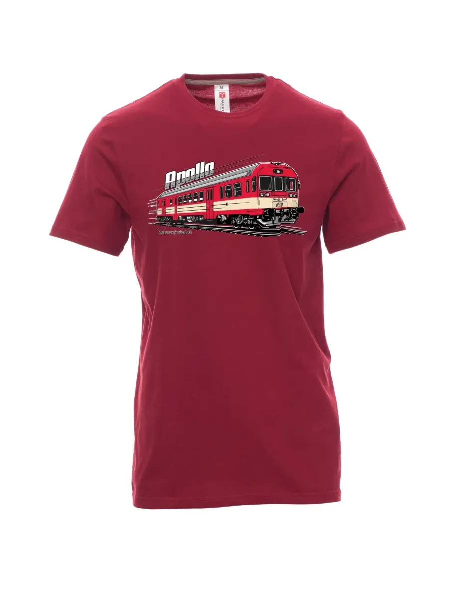 Męski t-shirt czerwony Wagon silnikowy 843 „Apollo“