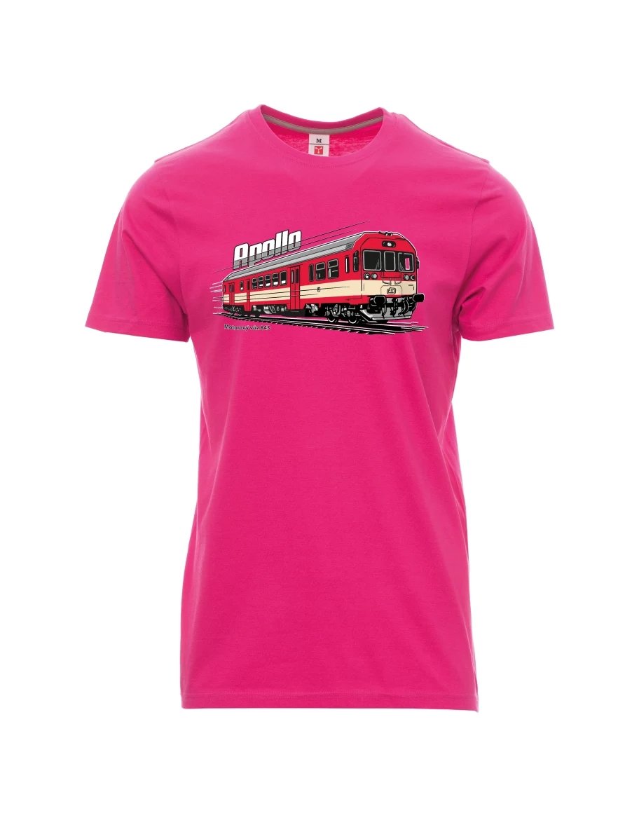 Męski t-shirt różowy Wagon silnikowy 843 „Apollo“