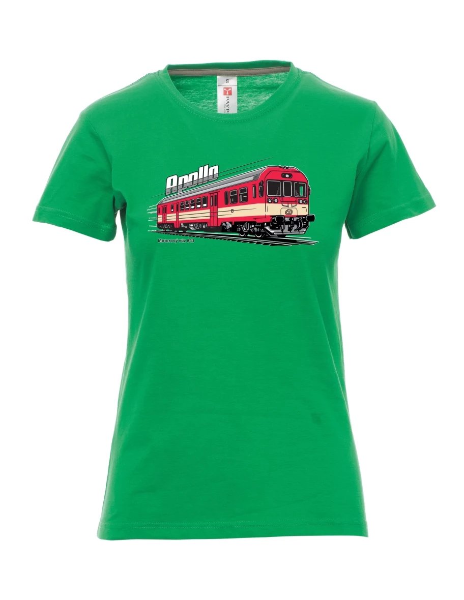 Damski t-shirt zielony Wagon silnikowy 843 „Apollo“