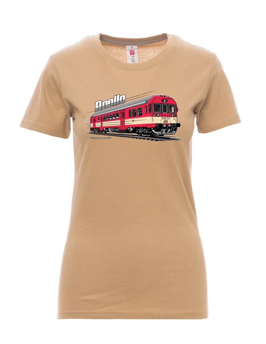 Damski t-shirt brązowy Wagon silnikowy 843 „Apollo“