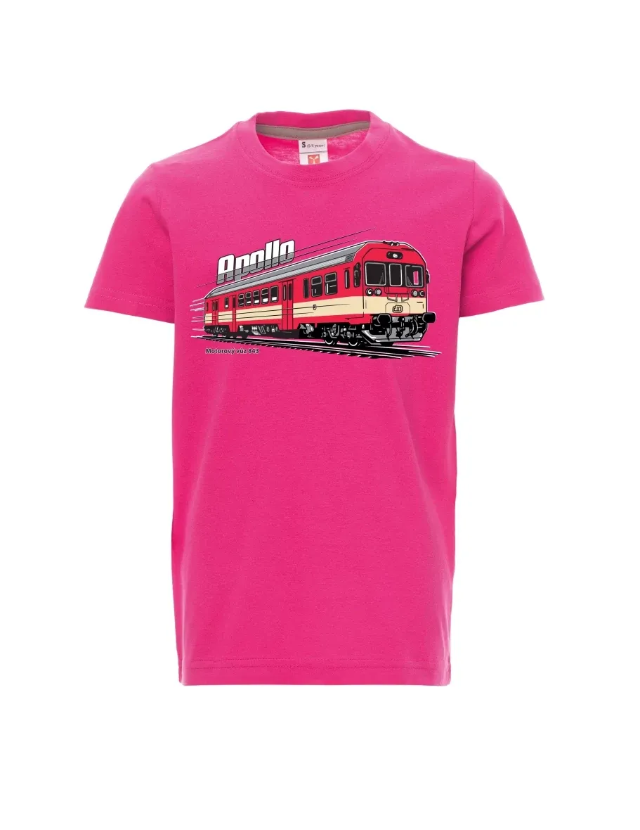 Dziecięcy t-shirt różowy Wagon silnikowy 843 „Apollo“