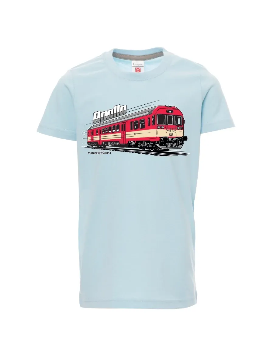 Dziecięcy t-shirt niebieski Wagon silnikowy 843 „Apollo“