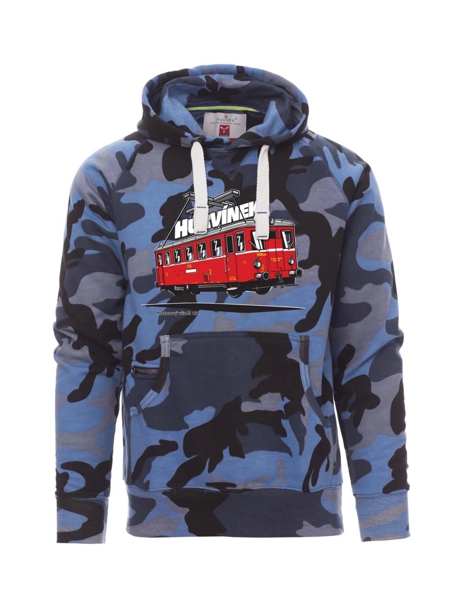Męska bluza kamuflaż niebieski  Wagon silnikowy M 131 „Hurvínek“
