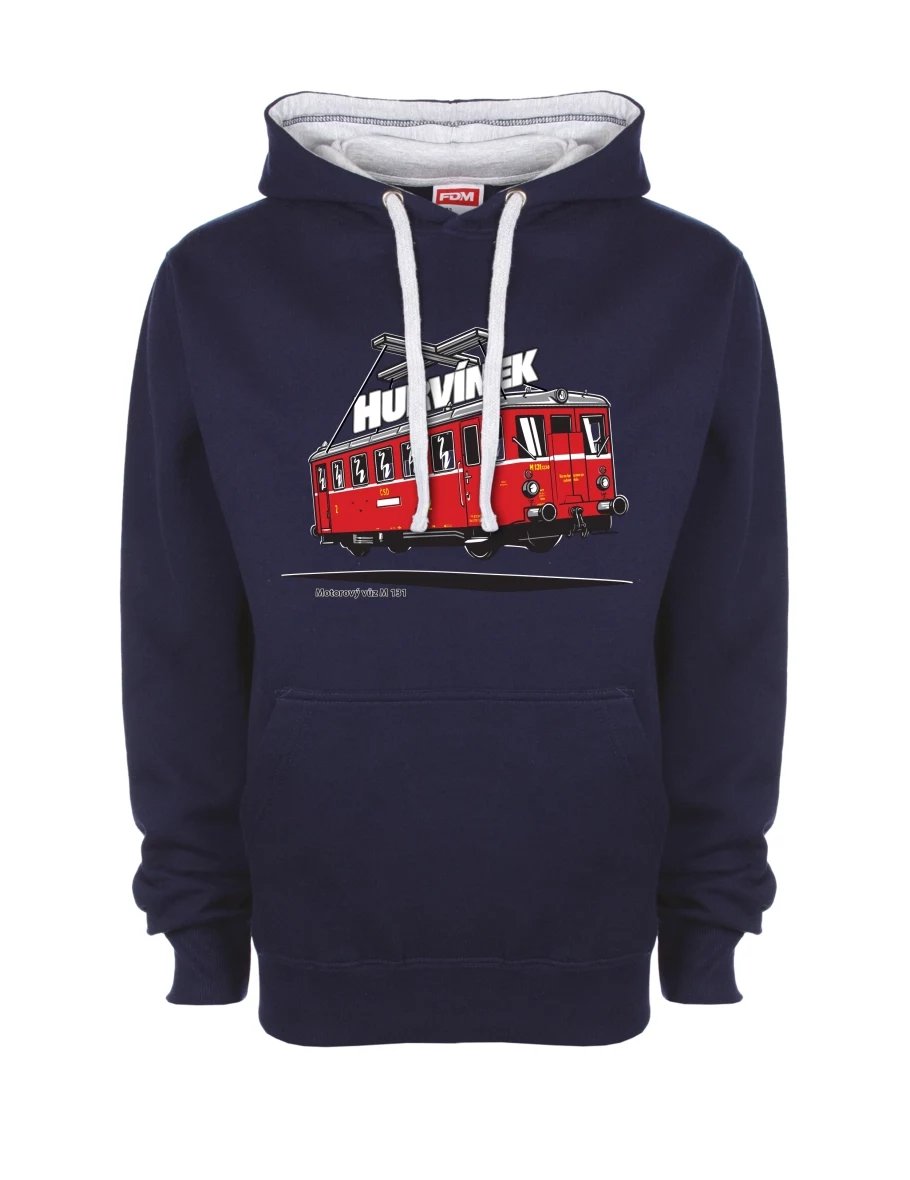 Bluza szaro-królewsko niebieska Wagon silnikowy M 131 „Hurvínek“
