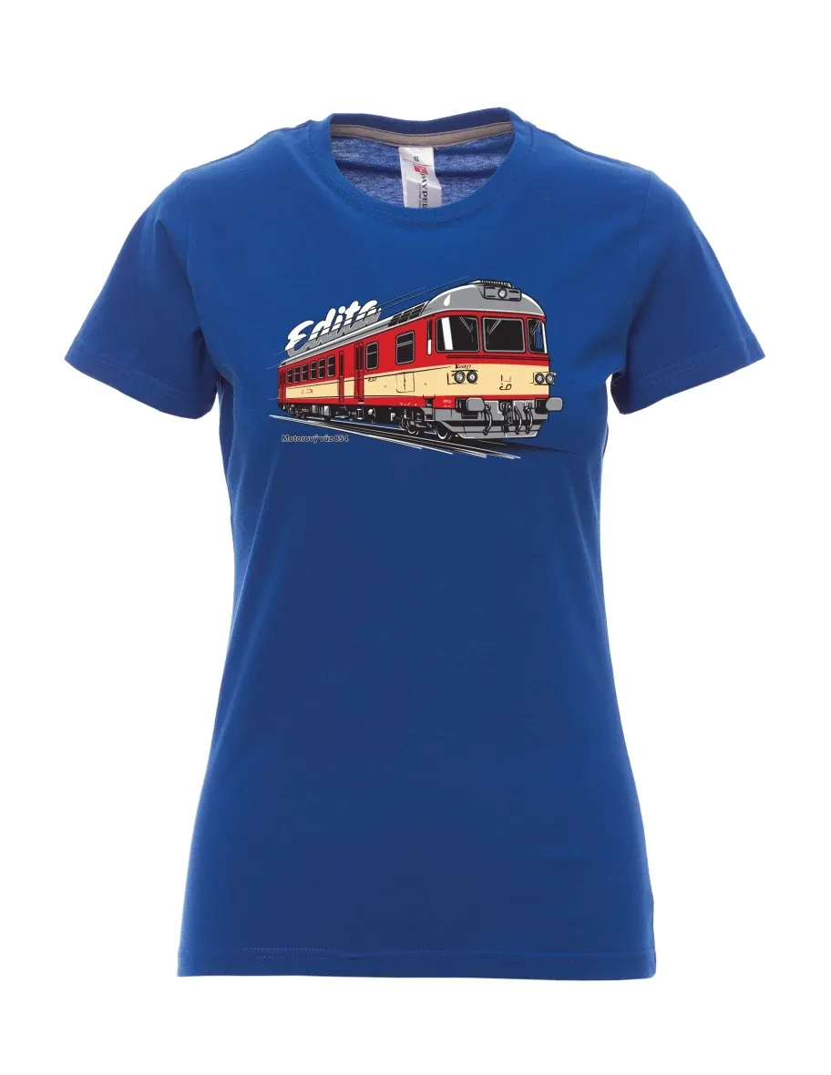 Damski t-shirt królewski niebieski Wagon silnikowy 854