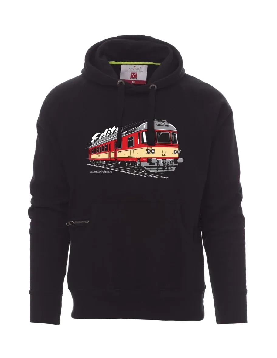 Męska bluza czarna Wagon silnikowy 854