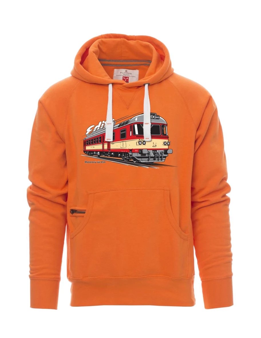 Męska bluza pomarańczowa Wagon silnikowy 854