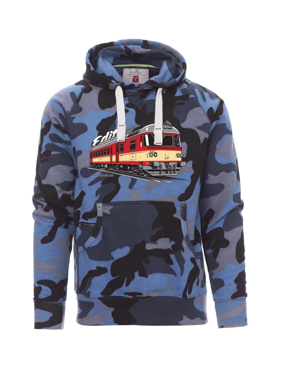 Męska bluza kamuflaż niebieski  Wagon silnikowy 854
