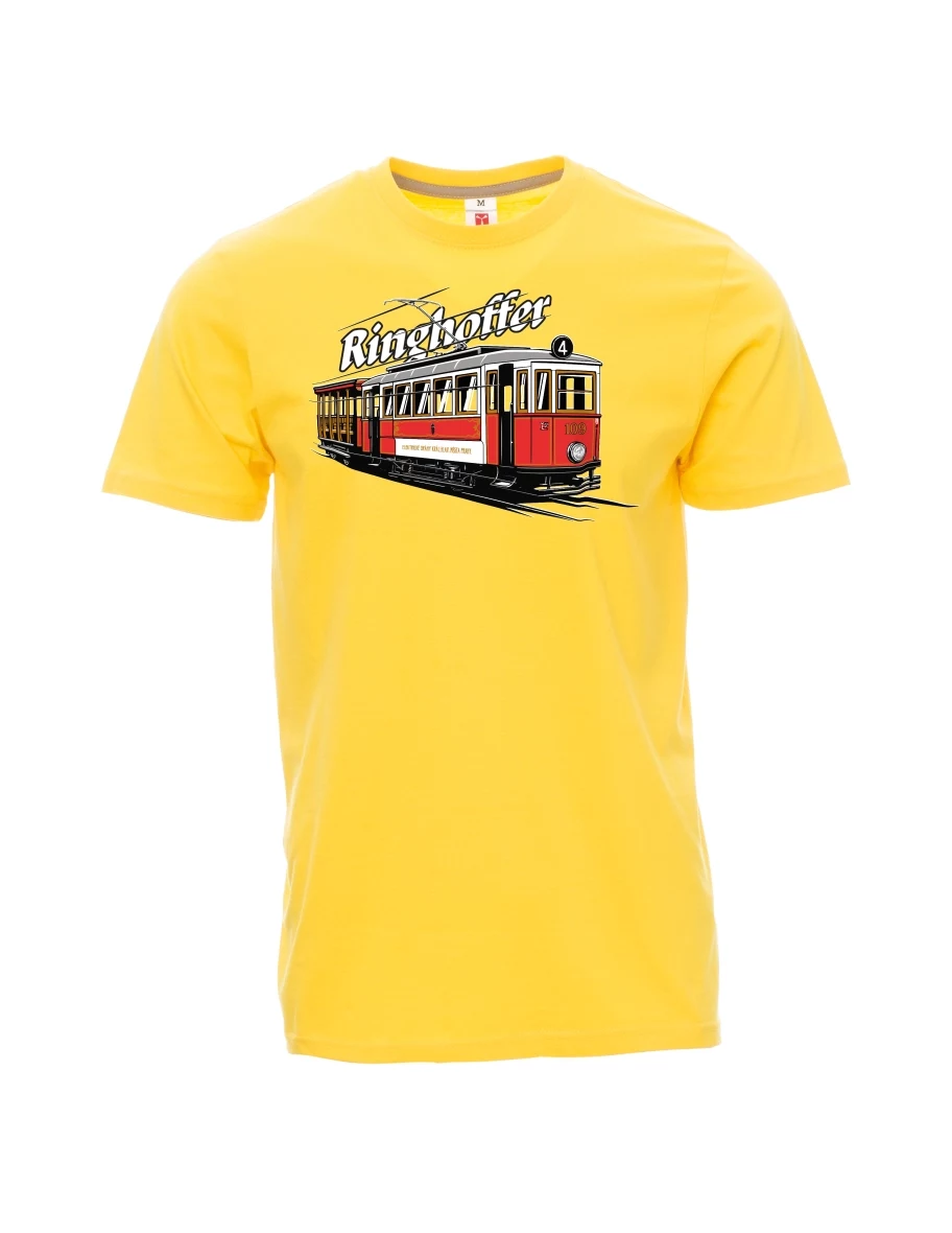 Męski t-shirt żółty Tramwaj Ringhoffer