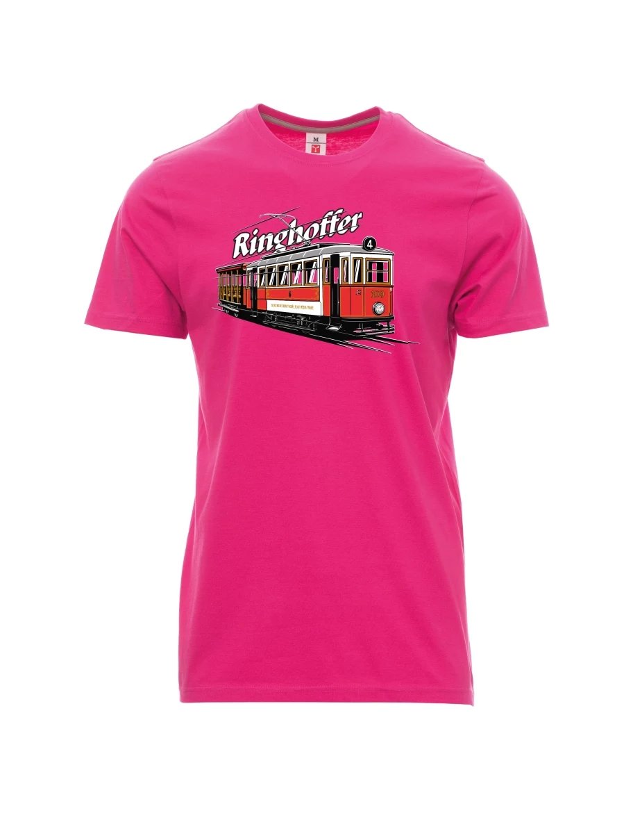 Męski t-shirt różowy Tramwaj Ringhoffer
