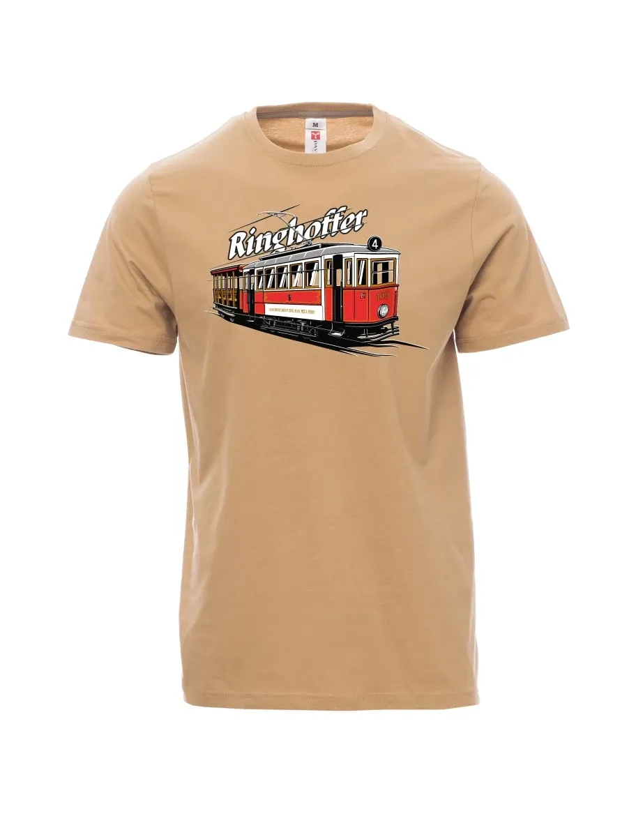 Męski t-shirt brązowy Tramwaj Ringhoffer