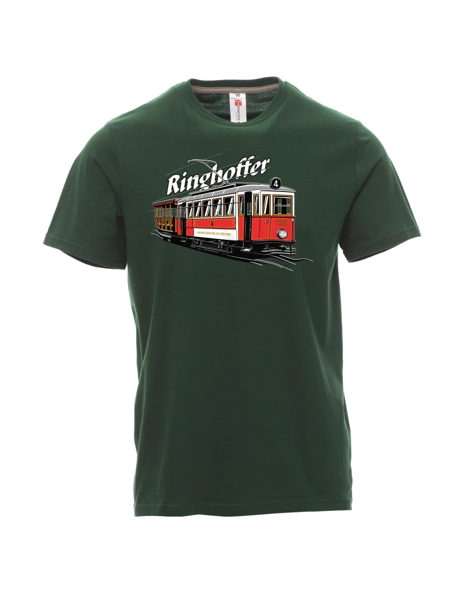 Męski t-shirt ciemnozielony Tramwaj Ringhoffer