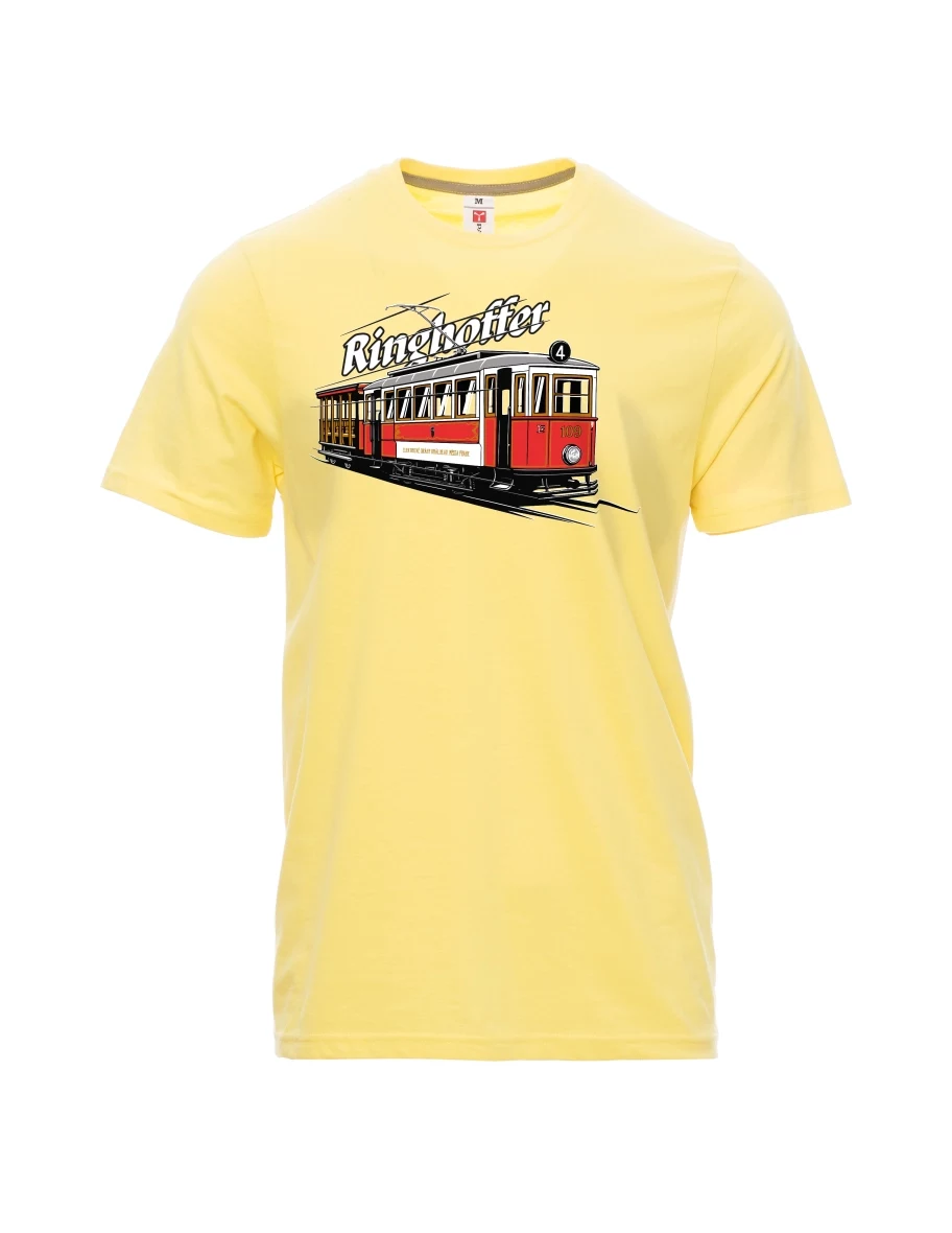 Męski t-shirt jasny zółty Tramwaj Ringhoffer
