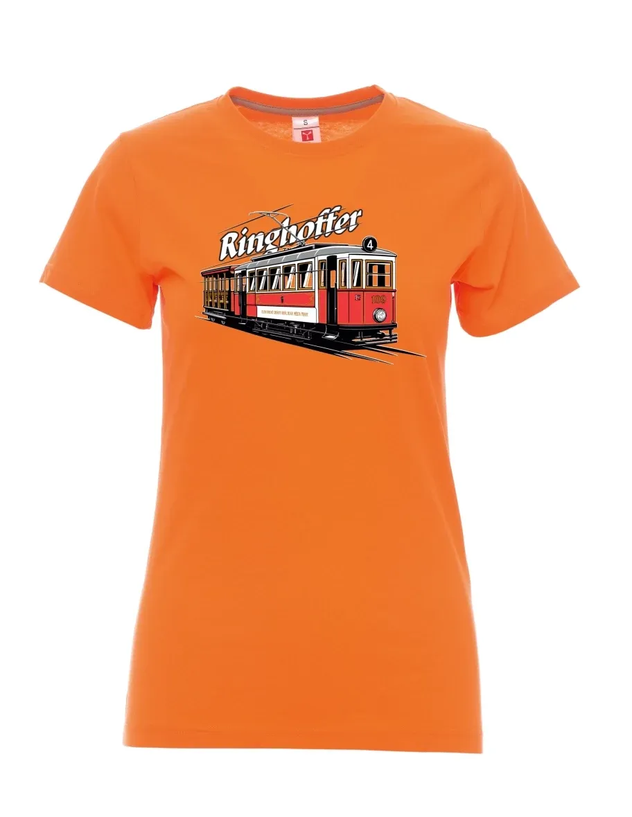 Damski t-shirt pomarańczowy Tramwaj Ringhoffer