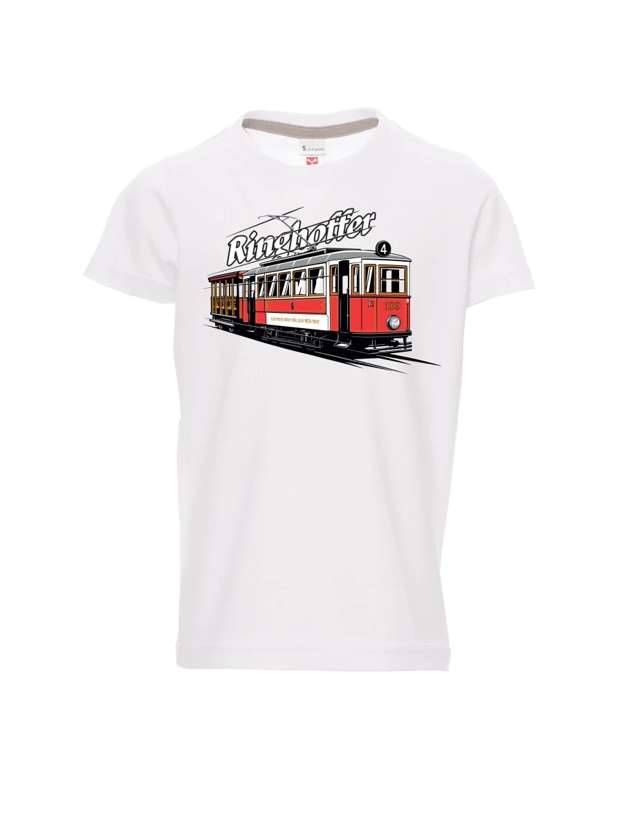 Dziecięcy t-shirt biały Tramwaj Ringhoffer