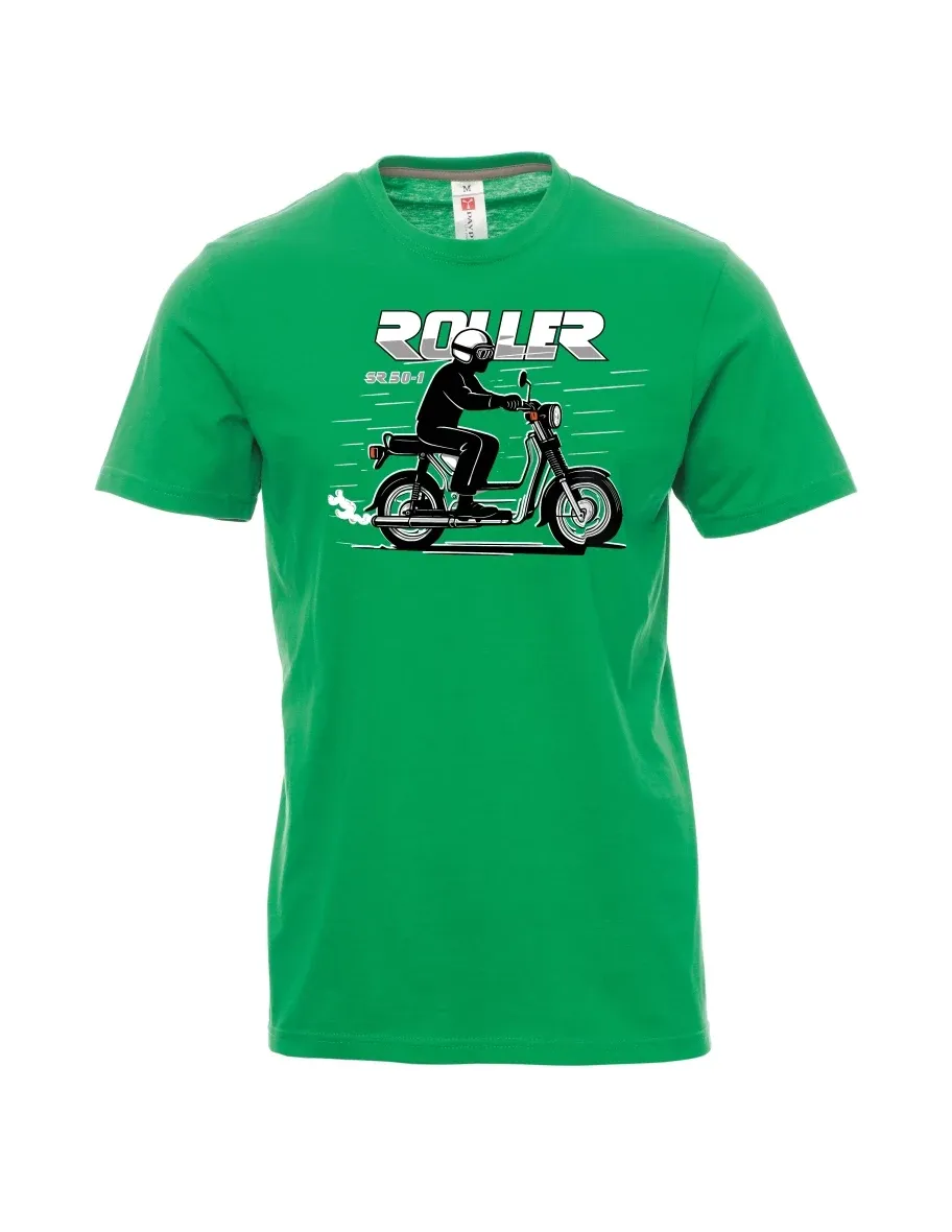 Męski t-shirt zielony Skuter SR 50/1 Roller