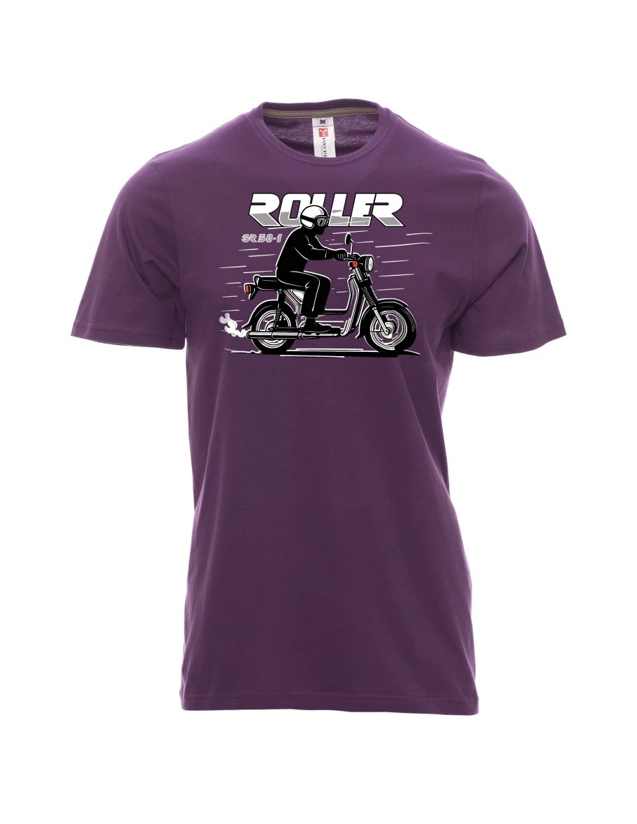 Męski t-shirt purpurowy Skuter SR 50/1 Roller