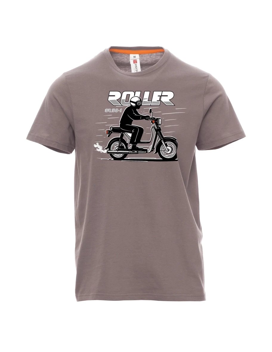 Męski t-shirt stalowa szarość Skuter SR 50/1 Roller