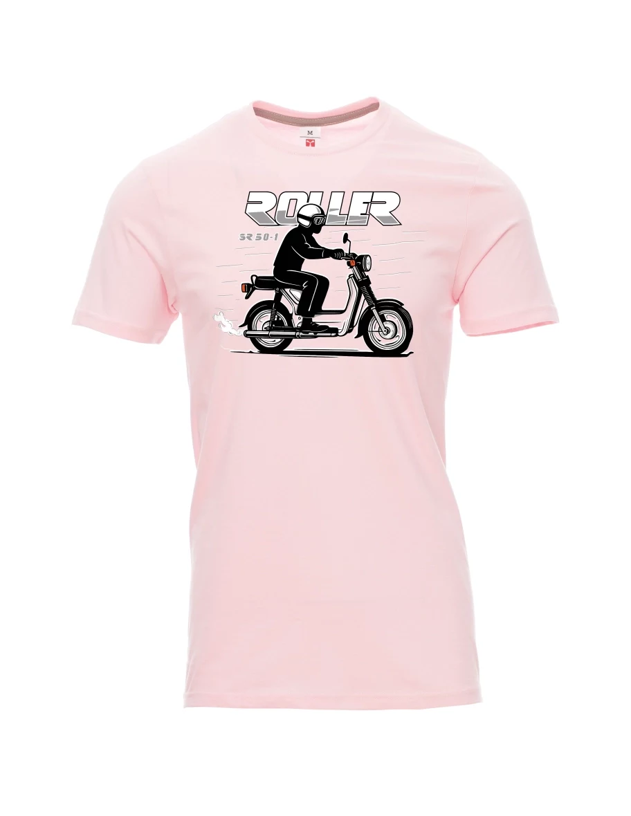 Męski t-shirt jasnoróżowy Skuter SR 50/1 Roller