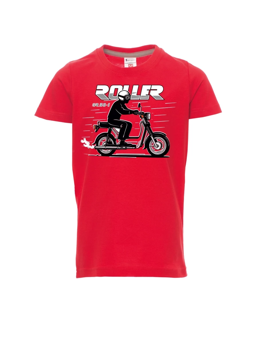 Dziecięcy t-shirt czerwony Skuter SR 50/1 Roller