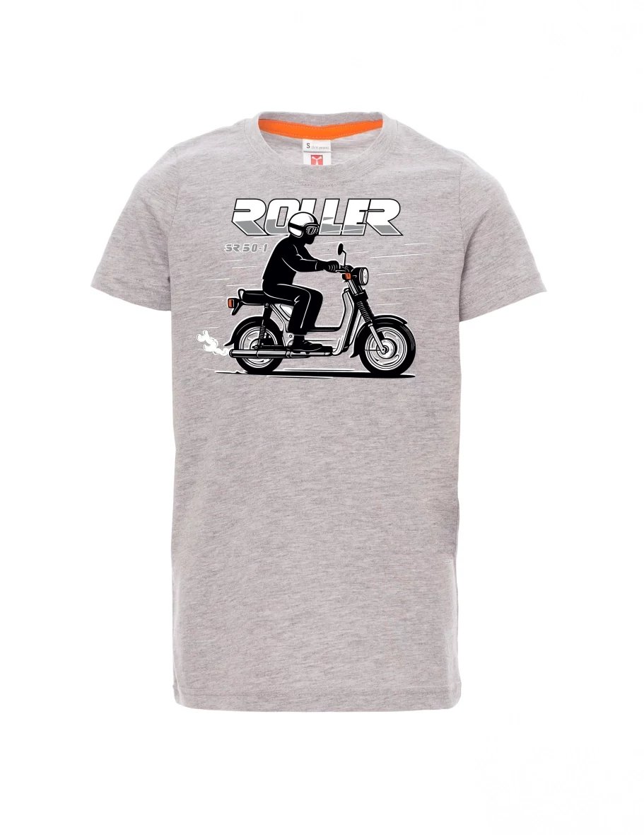 Dziecięcy t-shirt szary melange Skuter SR 50/1 Roller
