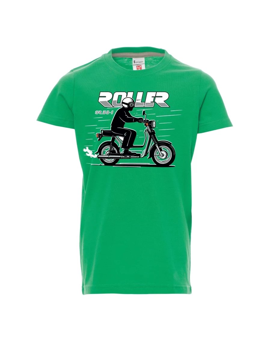 Dziecięcy t-shirt zielony Skuter SR 50/1 Roller