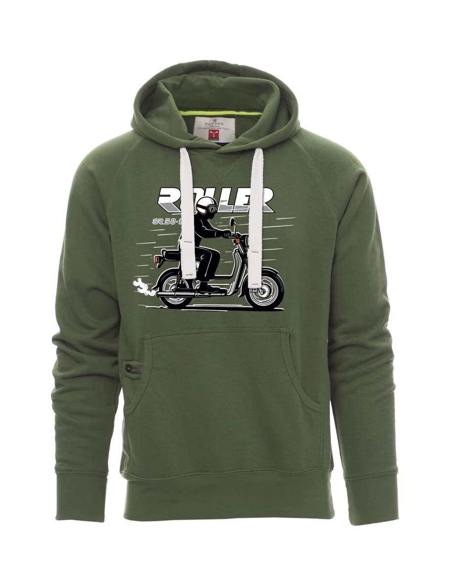Męska bluza ciemnozielona  Skuter SR 50/1 Roller
