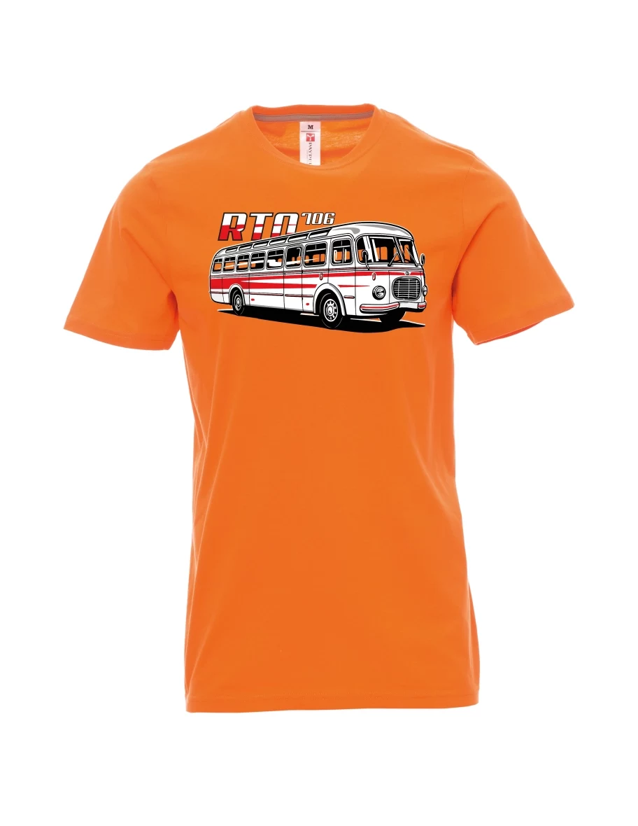 Męski t-shirt pomarańczowy Autobus RTO 706