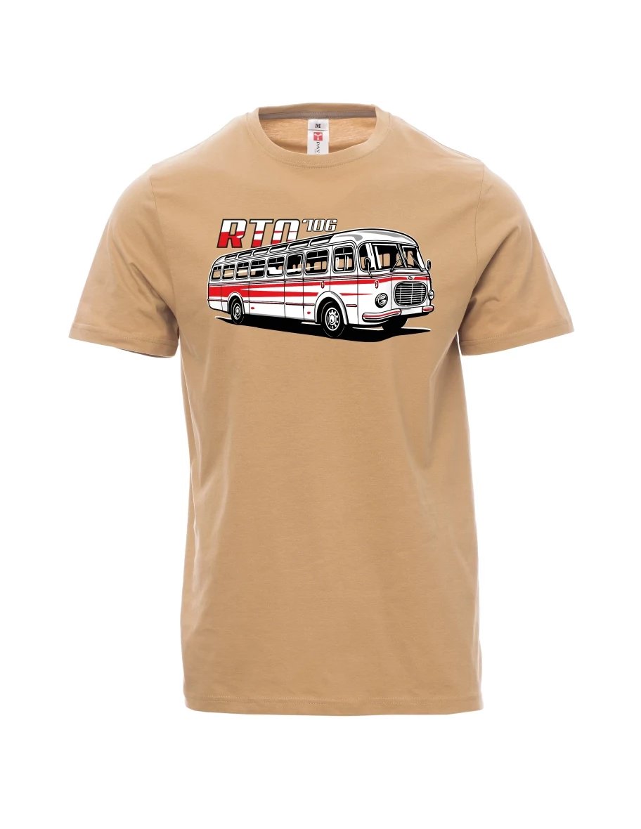 Męski t-shirt brązowy Autobus RTO 706