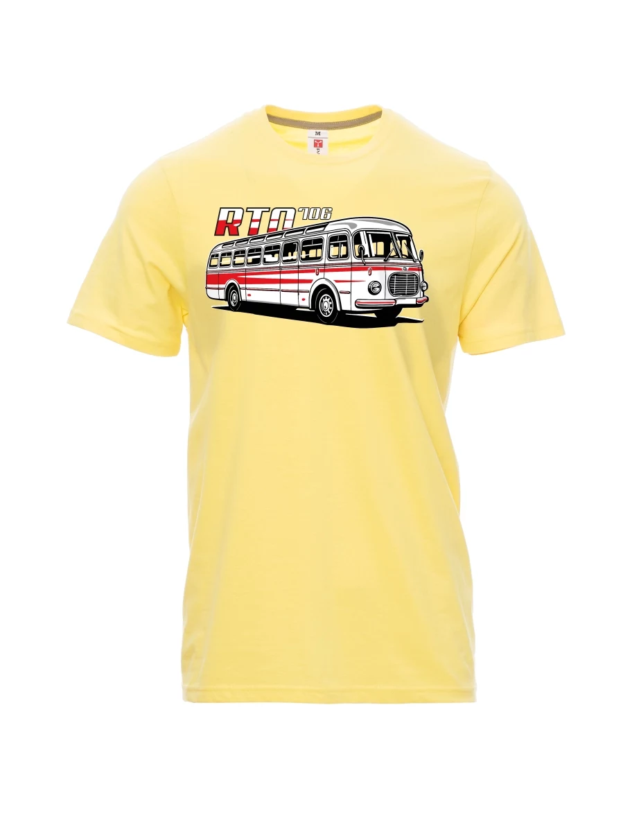 Męski t-shirt jasny zółty Autobus RTO 706